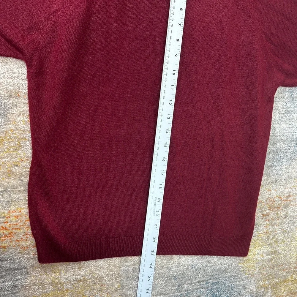 Designers Originals Vintage Burgundy Knit Sweater Cardigan Twinset Size 40 Large